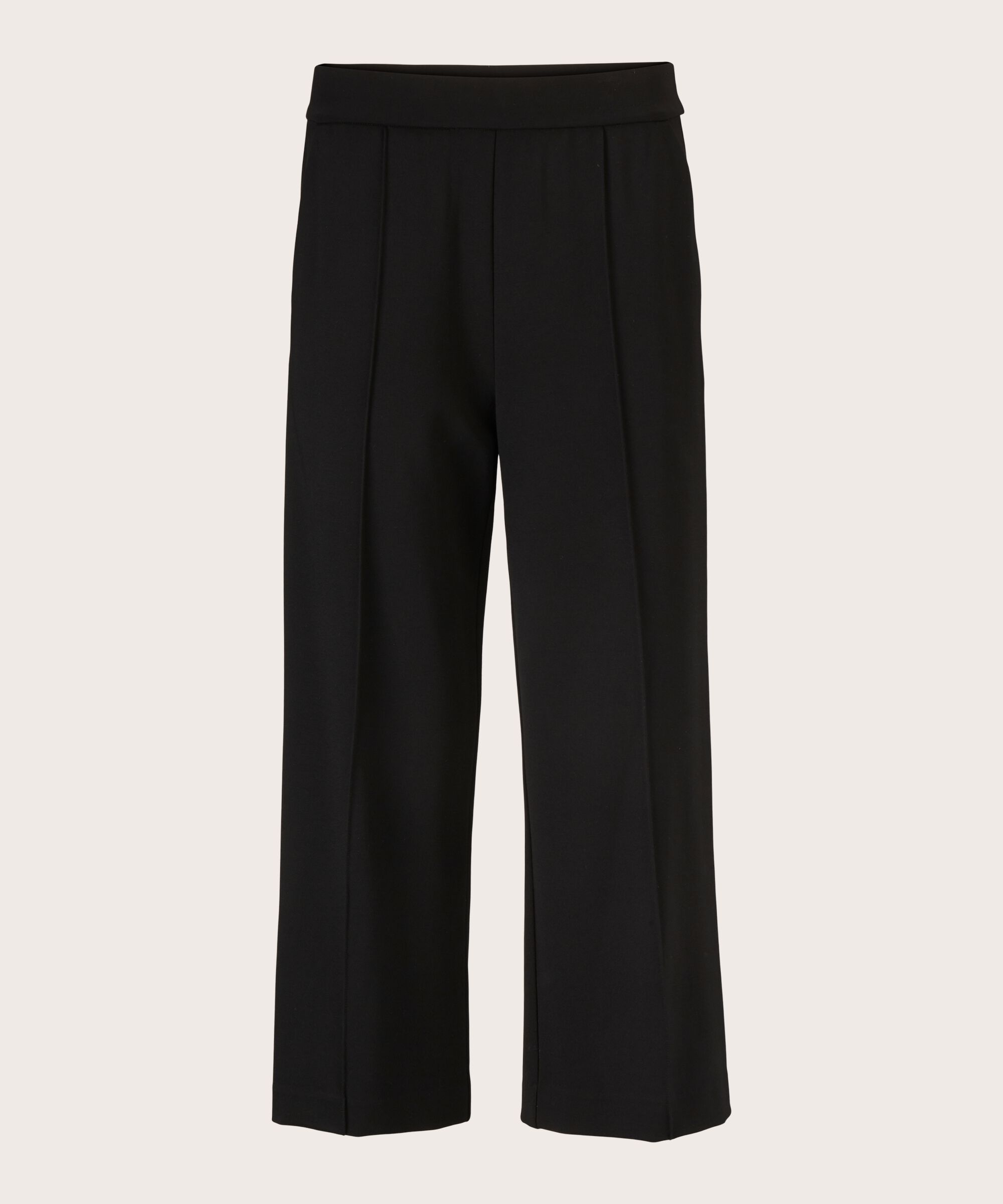 Pantalon En Jersey Épais Avec Poches, Black