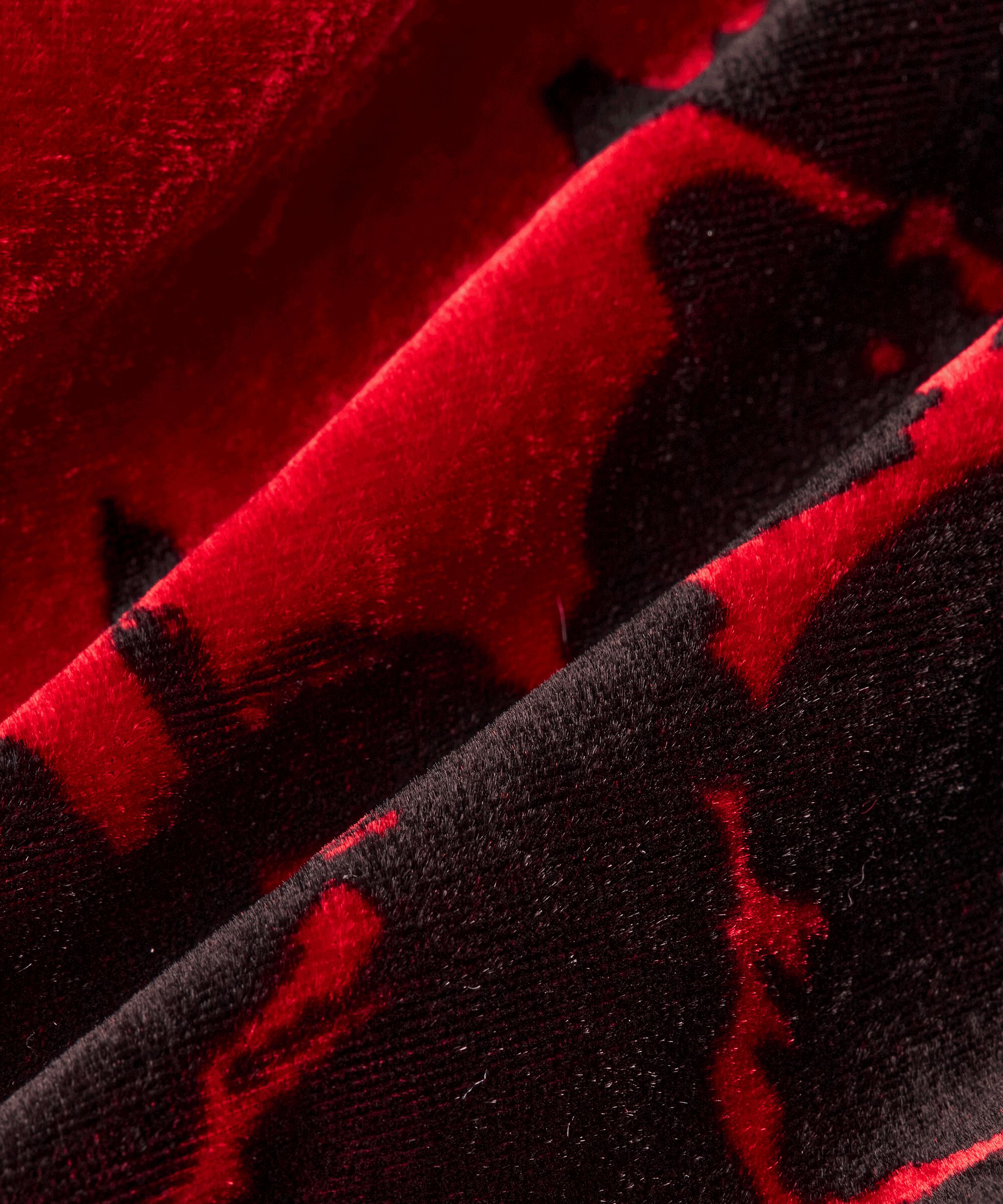 robe en velours fleuri avec col en V, Scarlet Sage