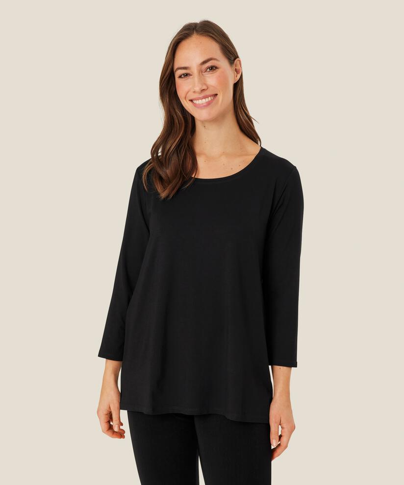 Top En Jersey Á Col Rond, Black