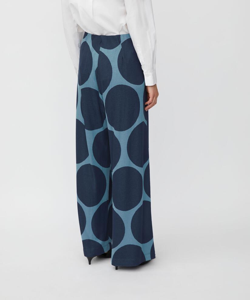 pantalon en jersey à jambes larges avec taille élastiquée, Proven Blue