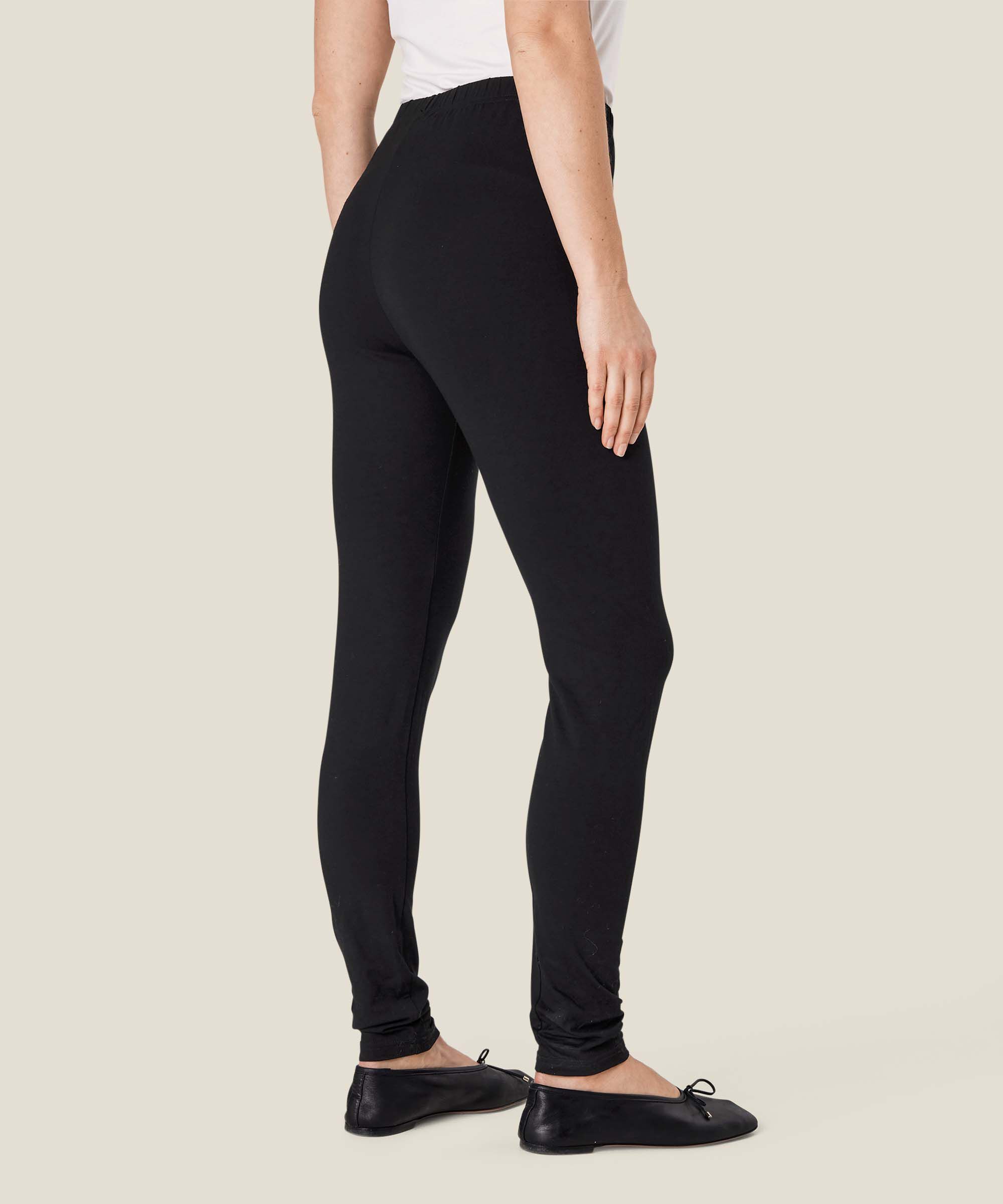 Legging Long En Jersey Doux, Black
