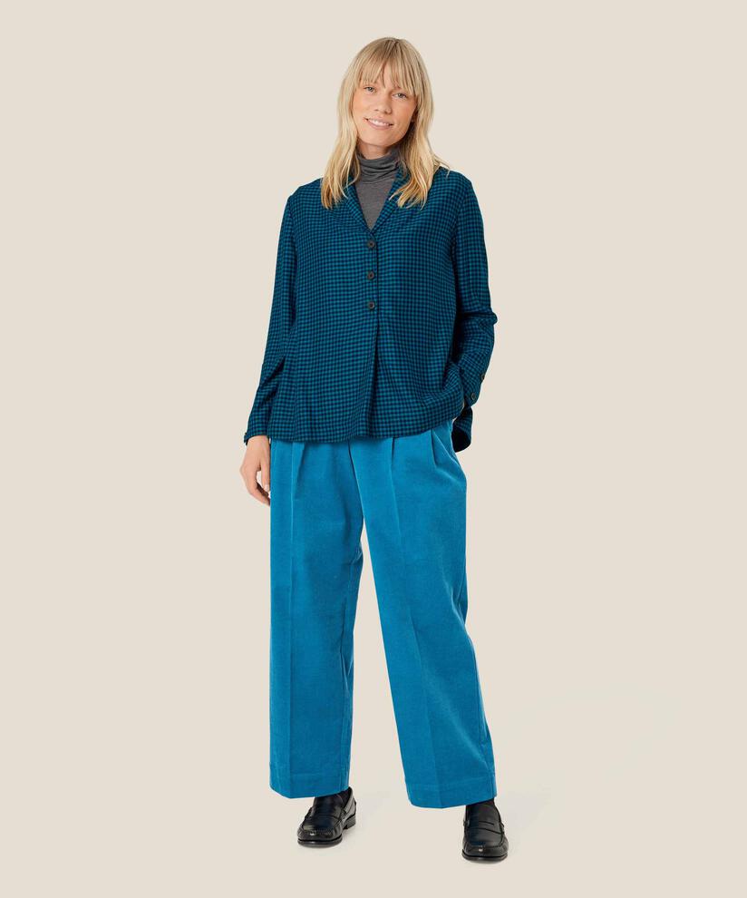 Blouse en viscose à carreaux avec bouton, Celestial