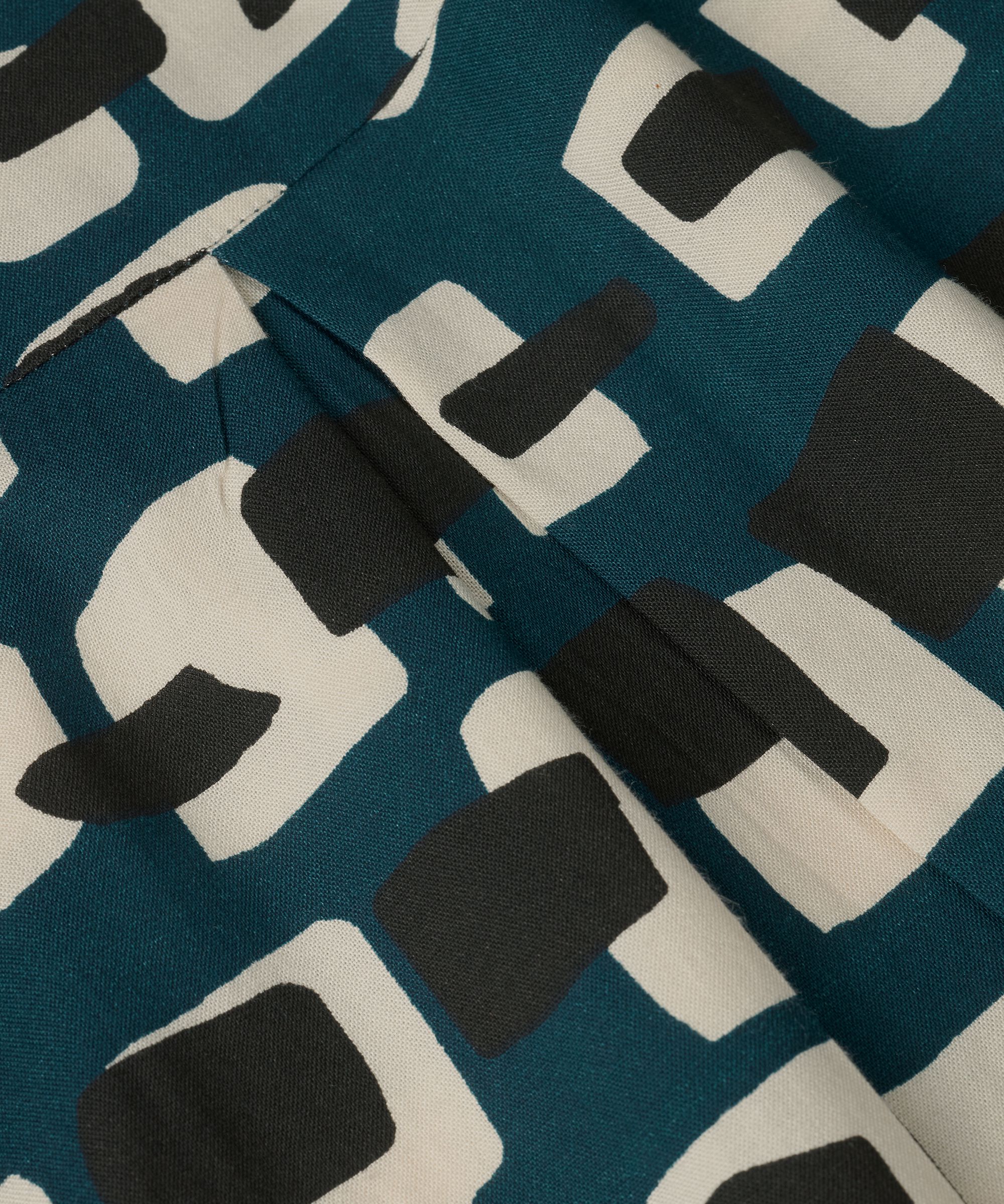 robe en viscose imprimée avec col en V, Reflect Pond