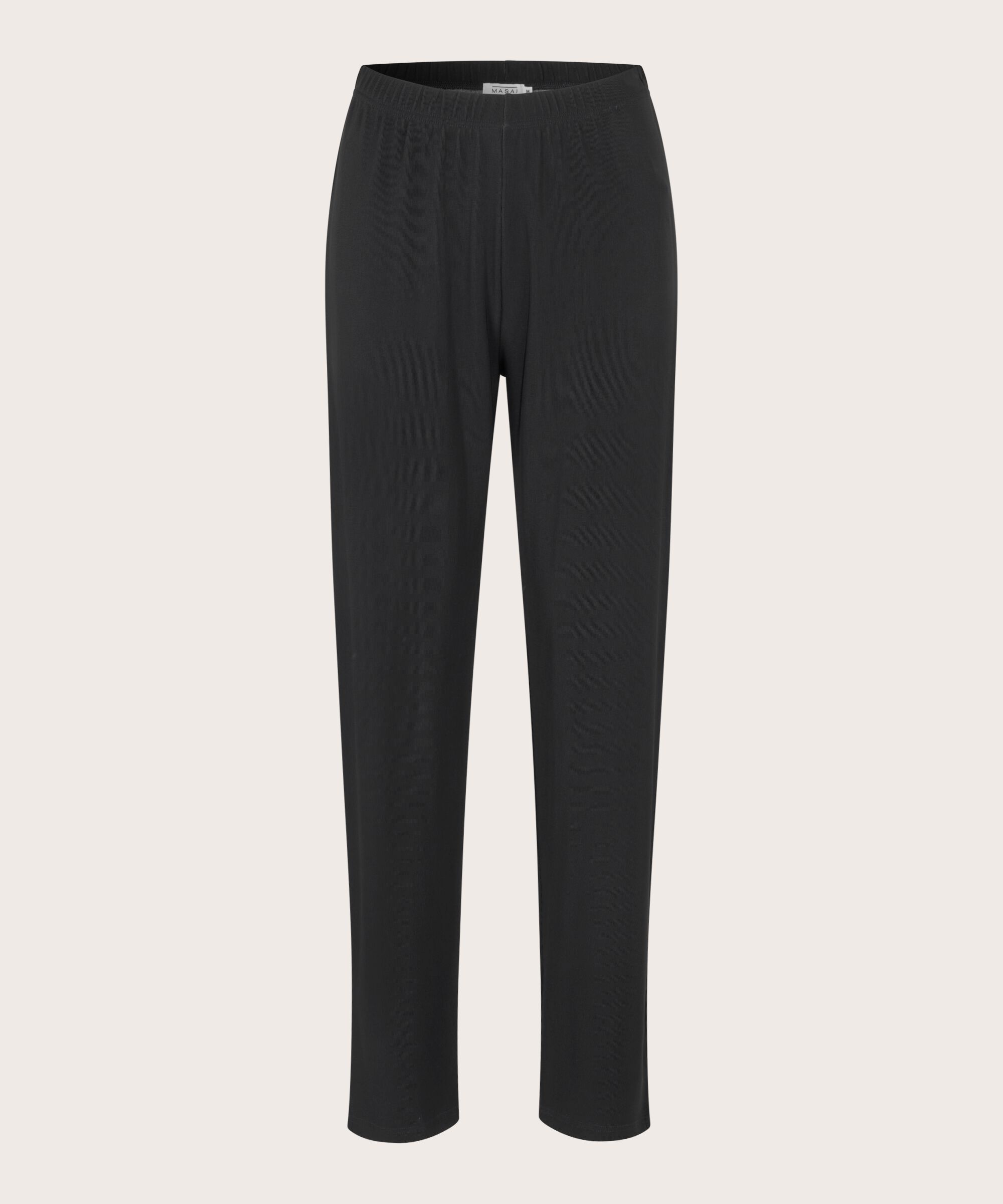 pantalon stretch en qualité côtelée, Black