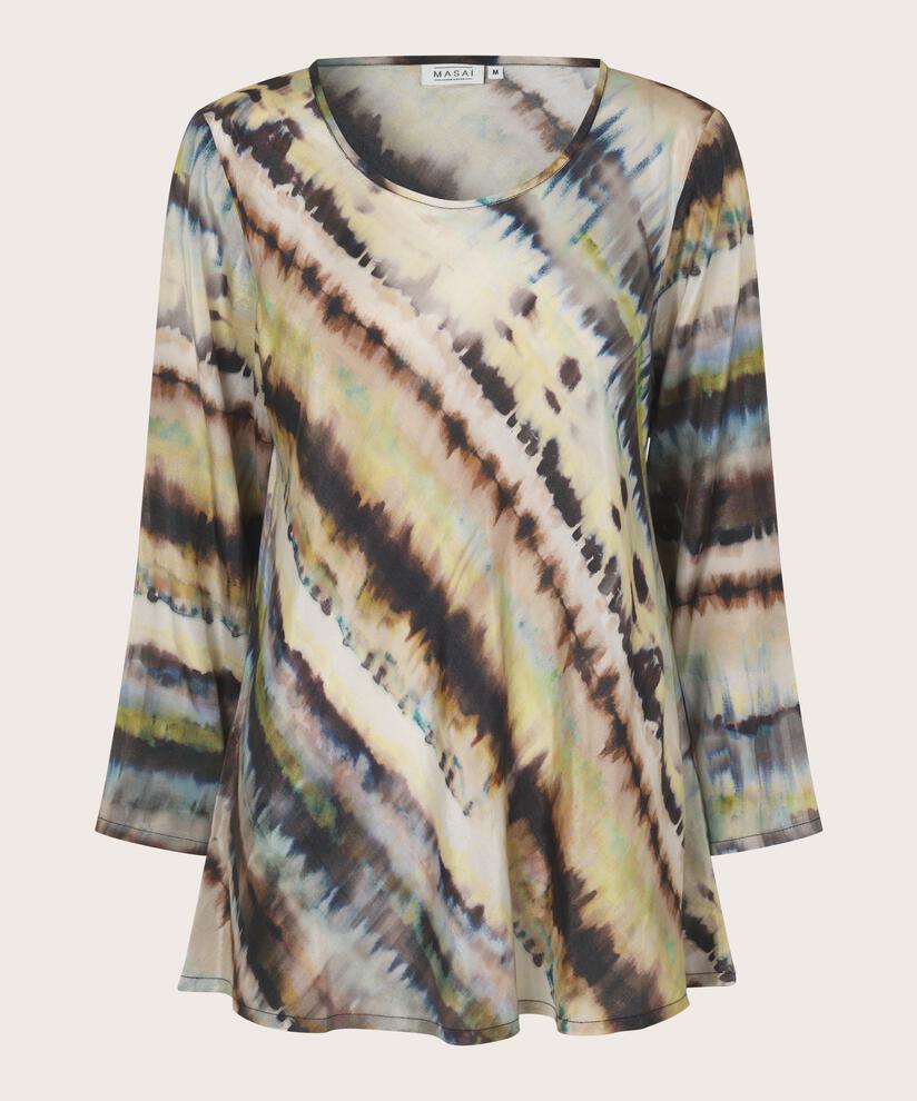 blouse en viscose à col rond, Misty Rose