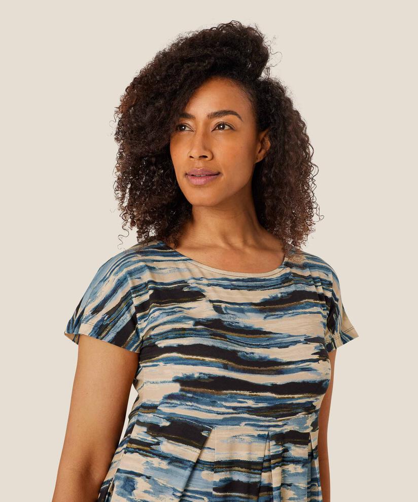 Robe Tulipe Avec Poches Fendues, Blue Fog