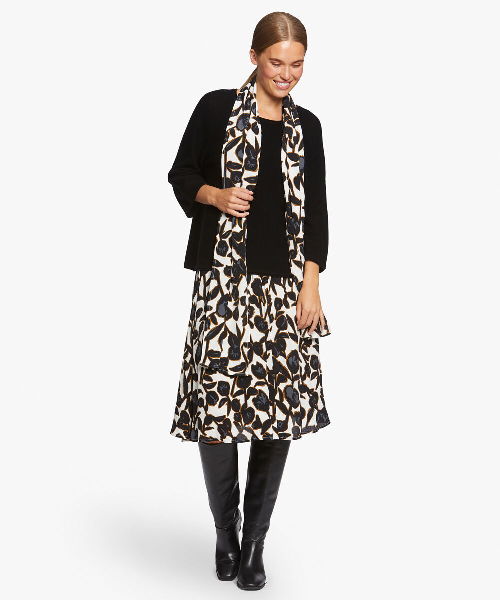 pull en laine &agrave; manches 3/4, Black