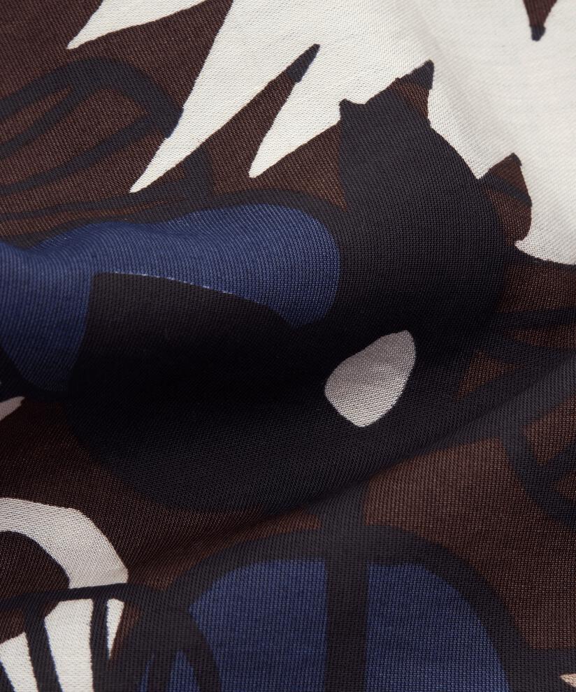 tunique en viscose avec patte de boutonnage, Coffee Bean