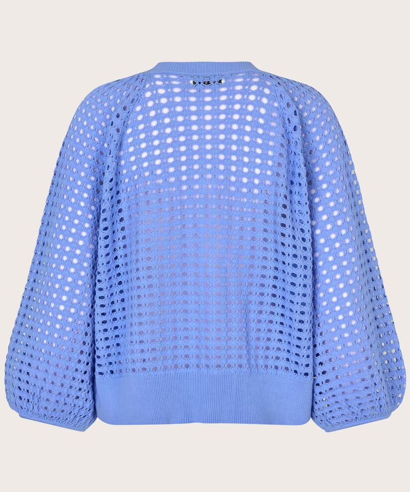 cardigan à trous avec manches 3/4, Della Blue