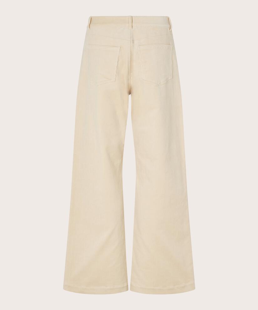 pantalon large en velours côtelé avec ceinture fixe, Fog