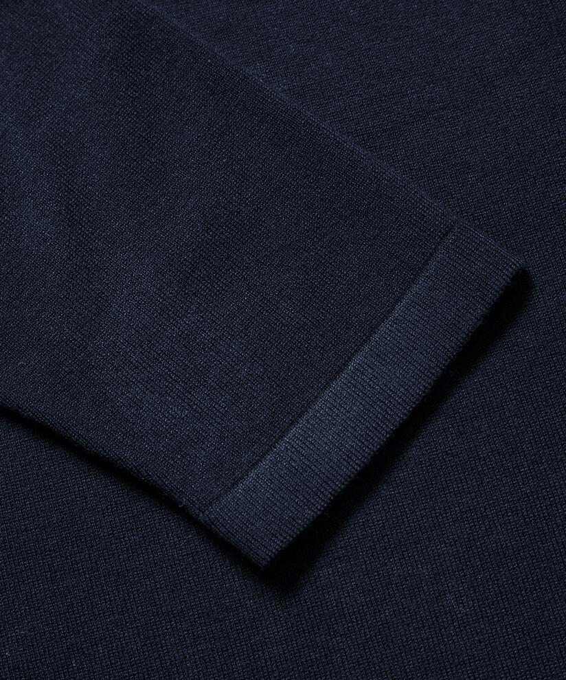 Cardigan En Fine Maille Coupe Droite, Navy