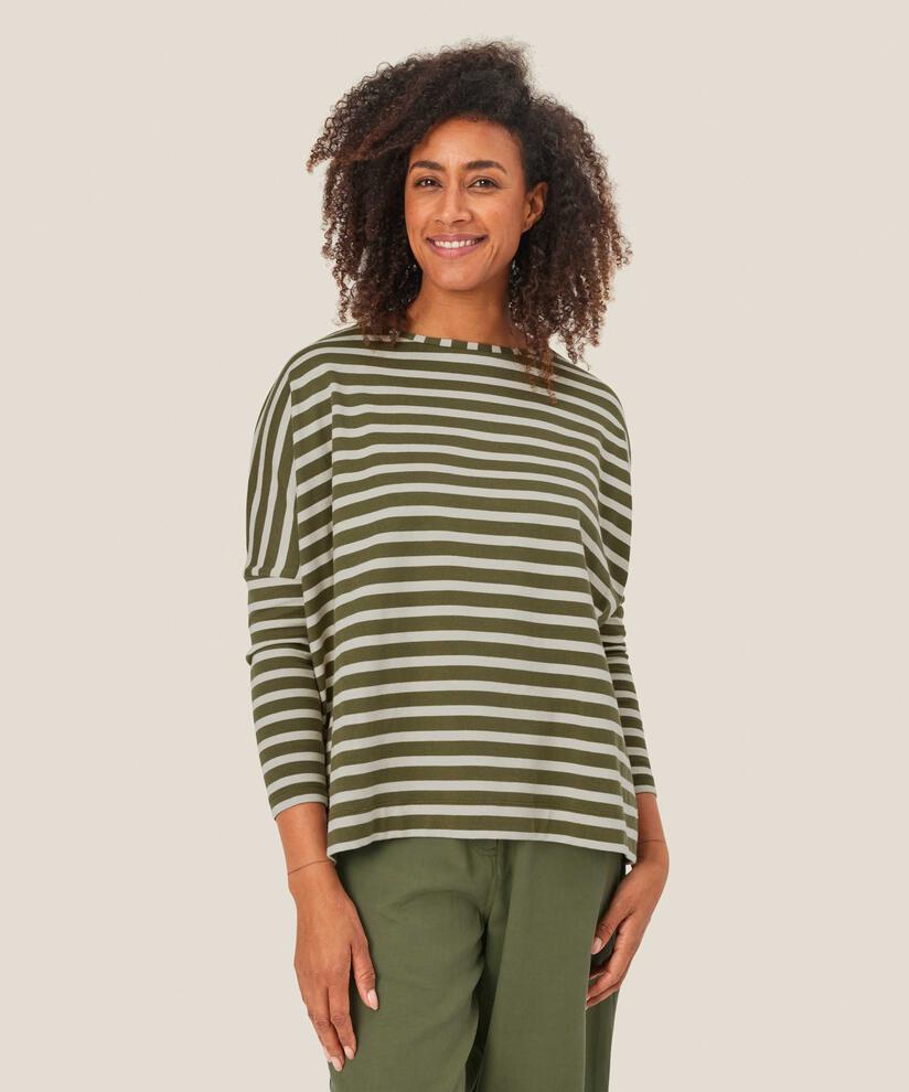 Top Oversize En Jersey À Manches Étroites, D. Lichen Green