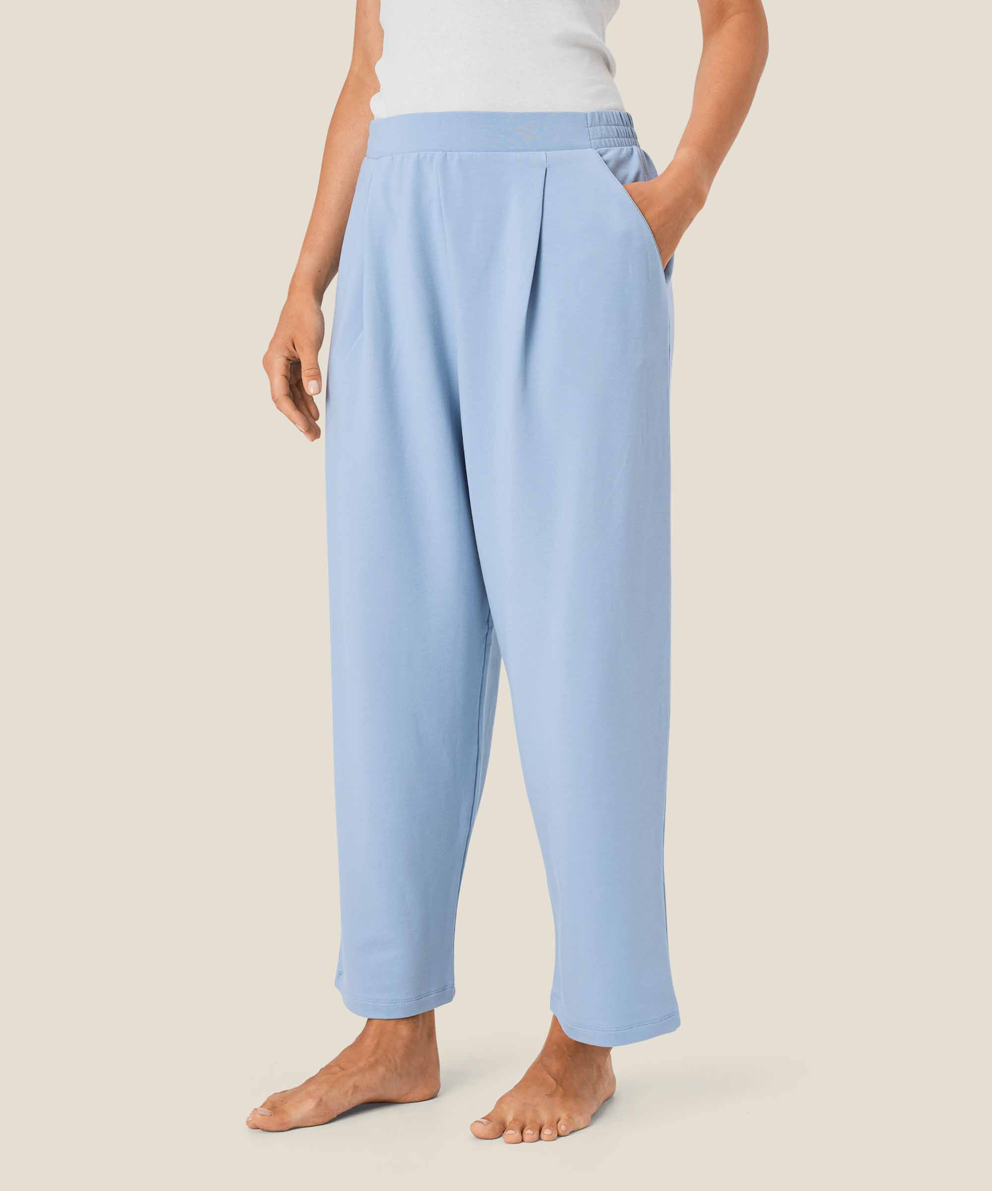 pantalon en jersey avec mollets, Blue Fog