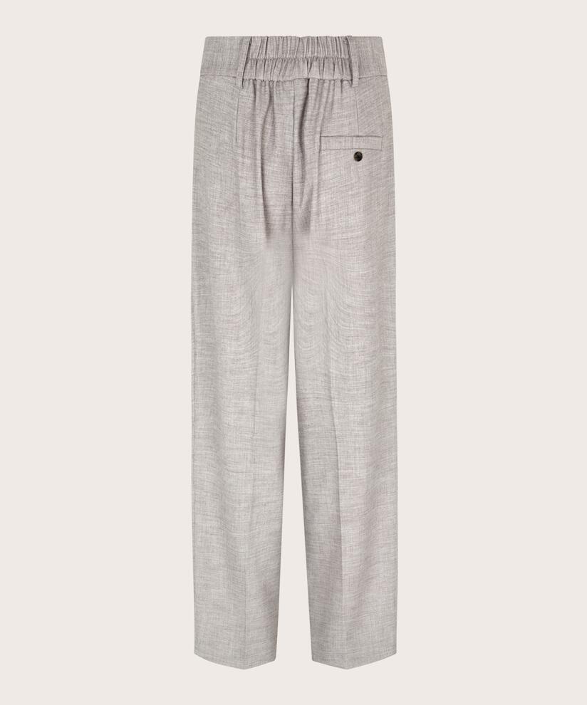 pantalon taille haute avec plis devant, L. Grey mel.