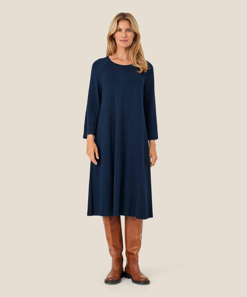 robe en maille fine à manches 3/4, Navy Blazer