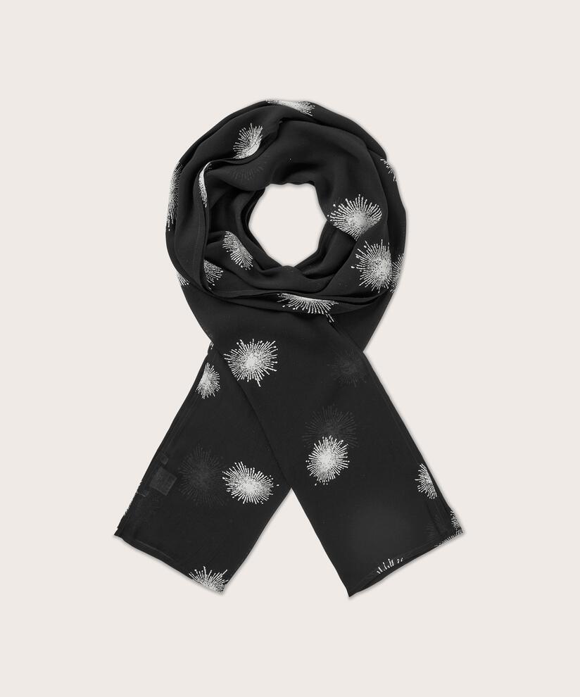 Écharpe En Viscose Imprimée, Black