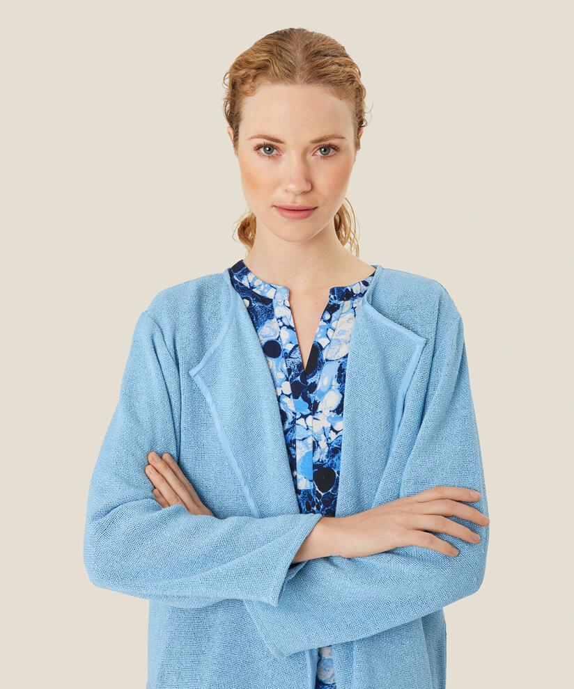 Veste Courte En Bouclé, Powder Blue