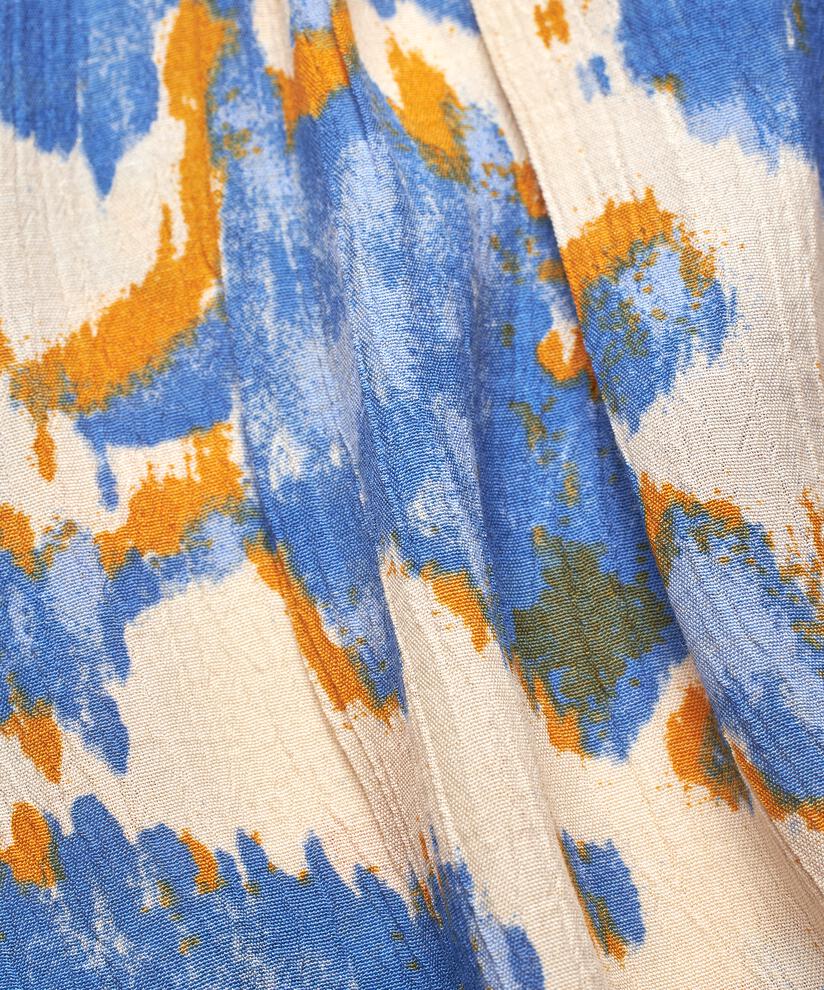 robe en viscose à motifs avec beaucoup de plis, Nebulas Blue