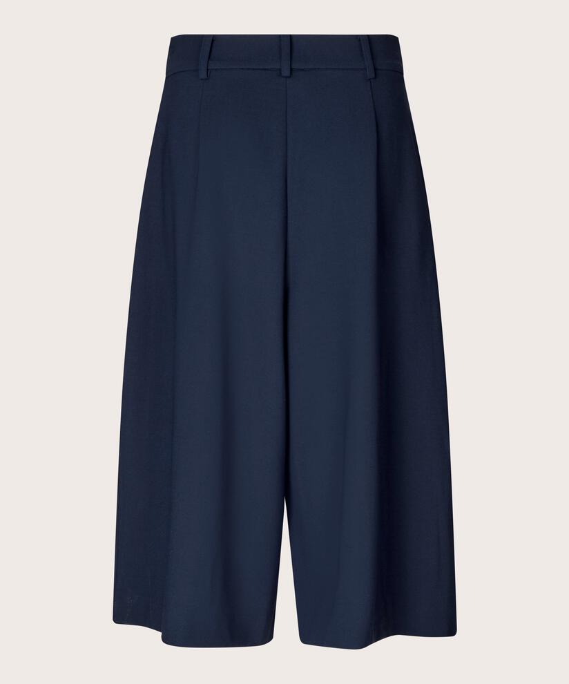 Pantalon En Jersey Avec Plis Sur Le Devant Et Zip Caché Sur Le Côté, Navy Blazer
