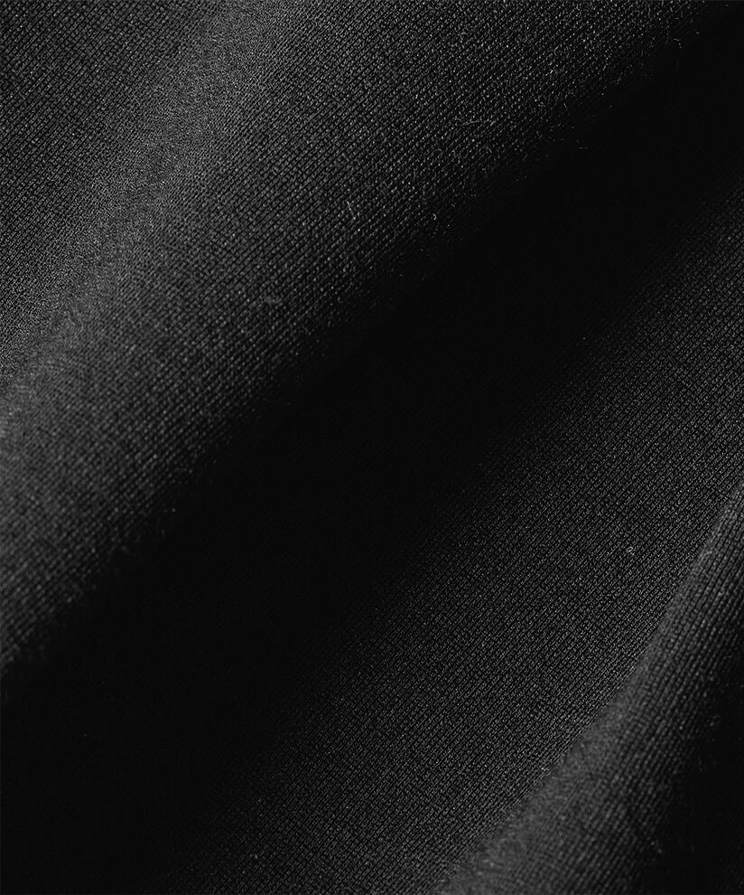 Pantalon En Jersey Avec Plis Sur Le Devant Et Zip Caché Sur Le Côté, Black