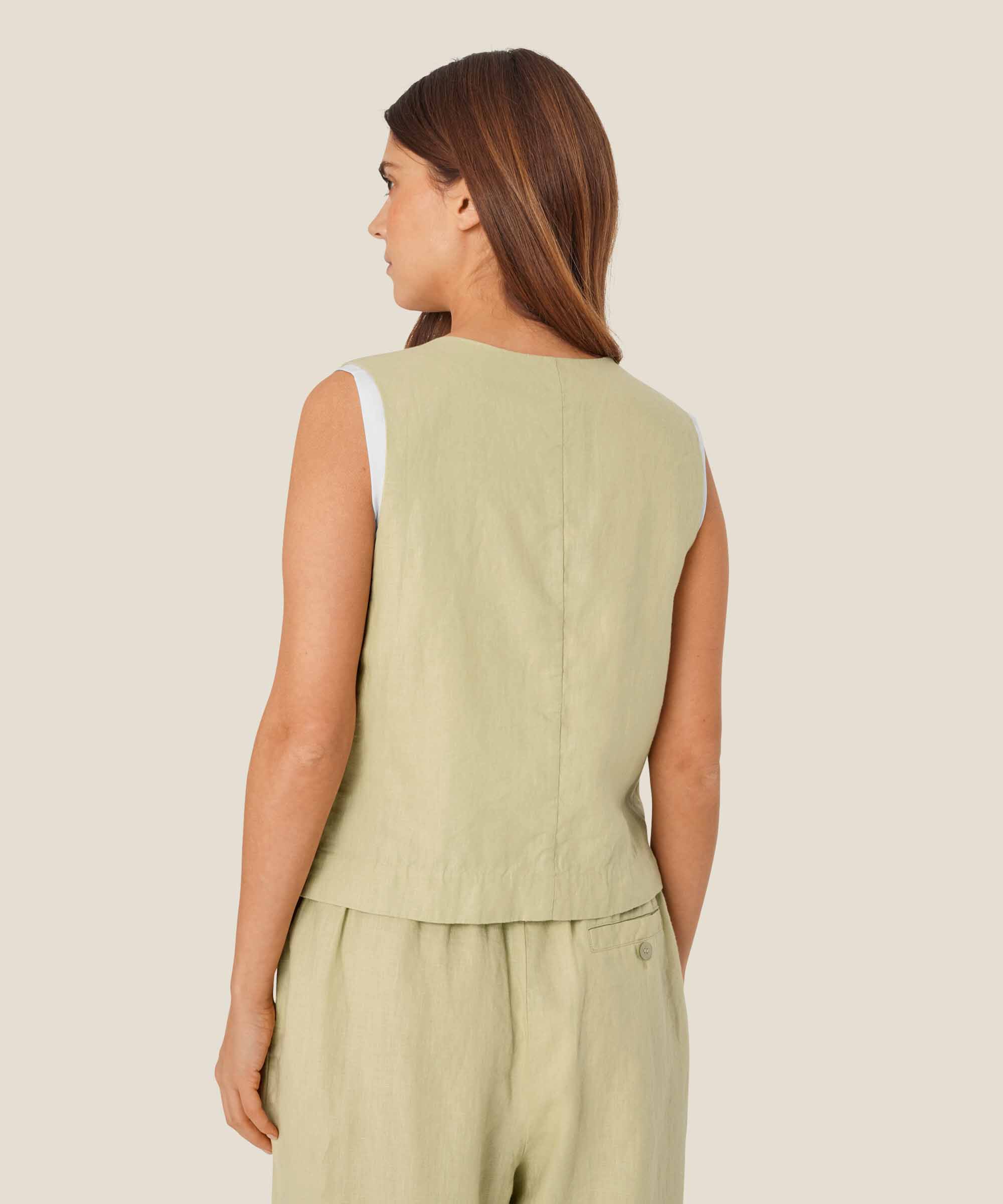 gilet féminin en lin doux, Bog