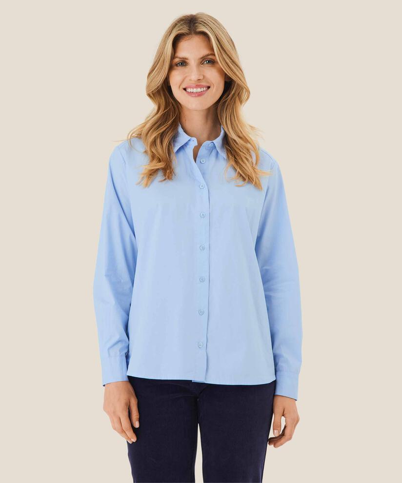Chemise Boutonnée En Coton, Brunnera Blue