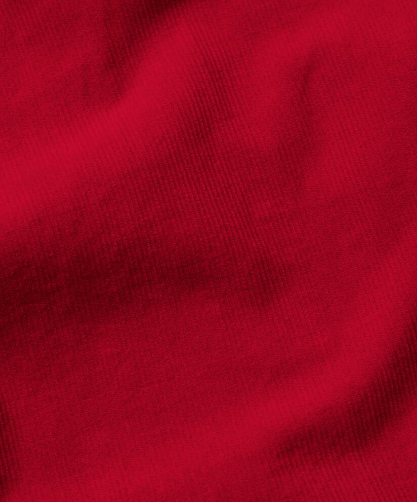 Robe Chemise En Velours À Manches 3/4, Scarlet Sage