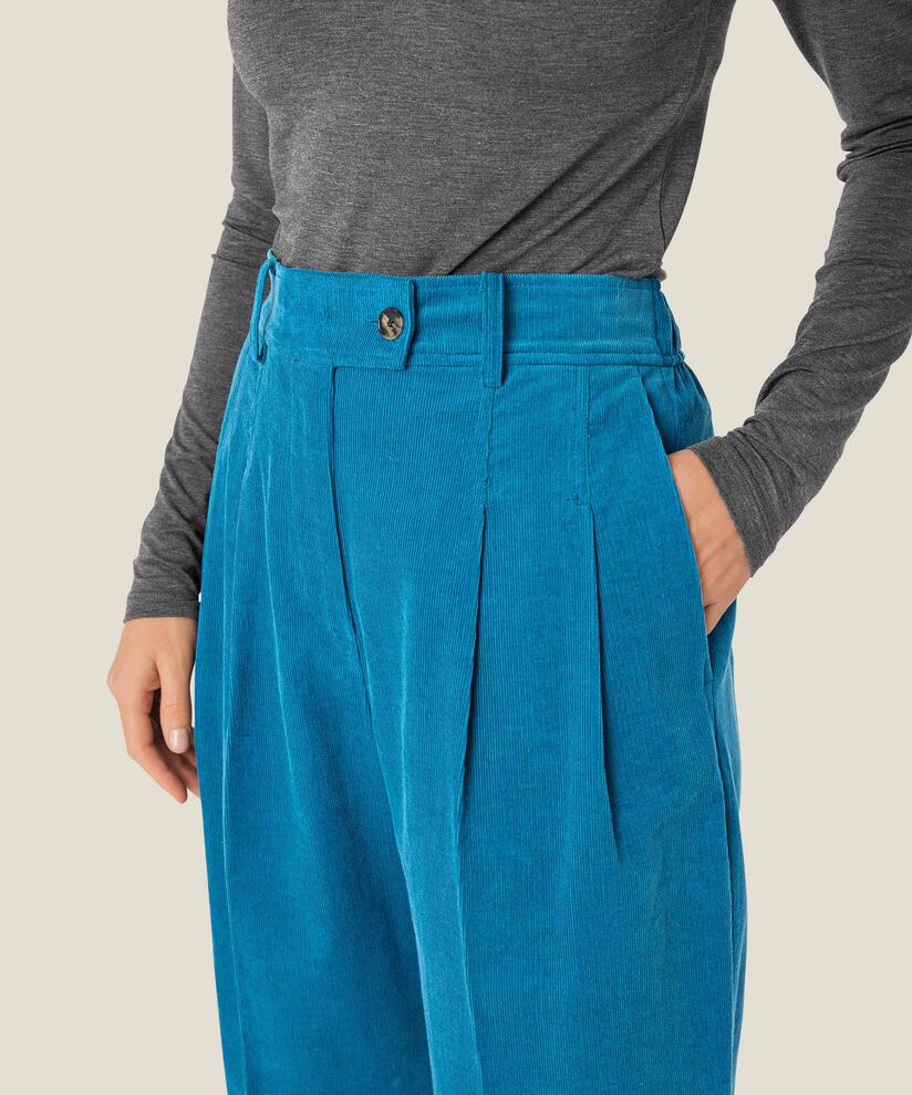 pantalon en velours côtelé avec poches fendues, Celestial