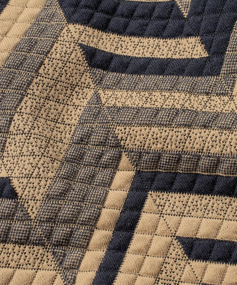Blouse À Manches 3/4 En Jersey Structuré, Travertine
