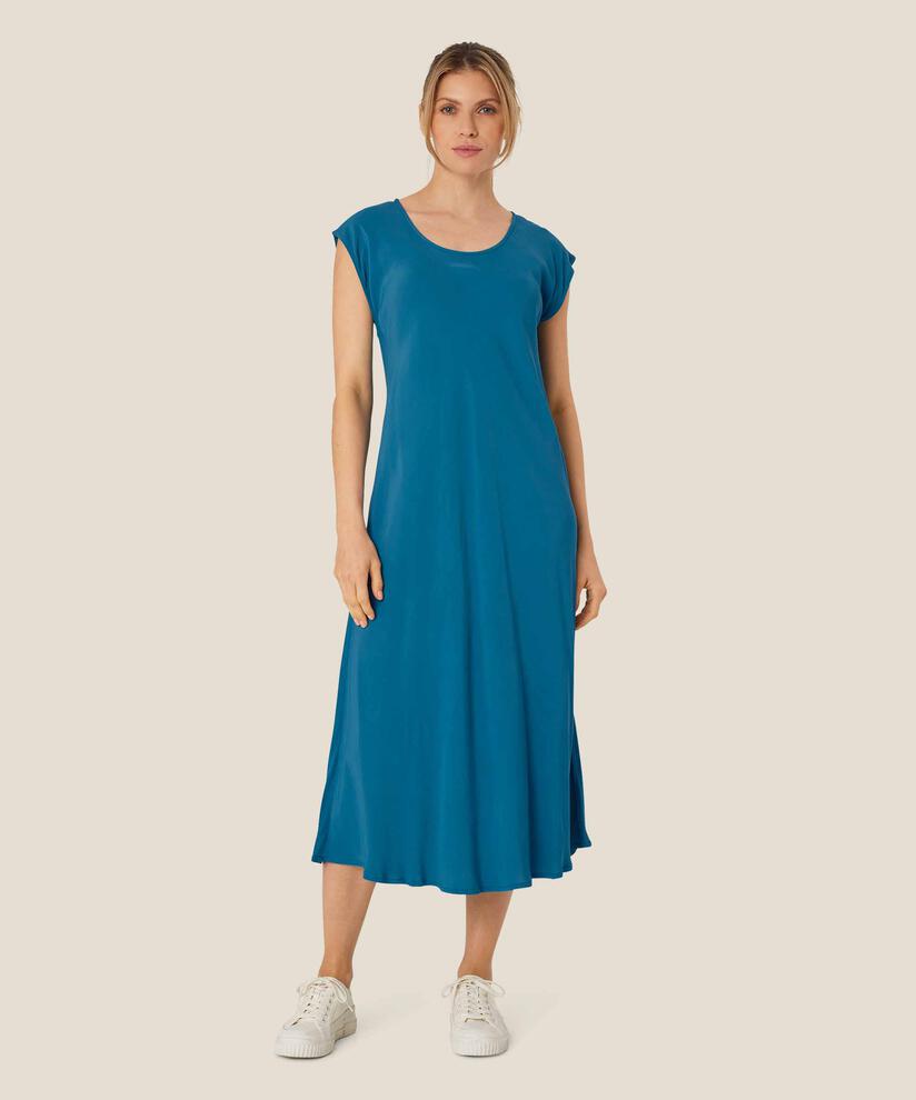 robe en viscose à col rond et manches courtes, Celestial