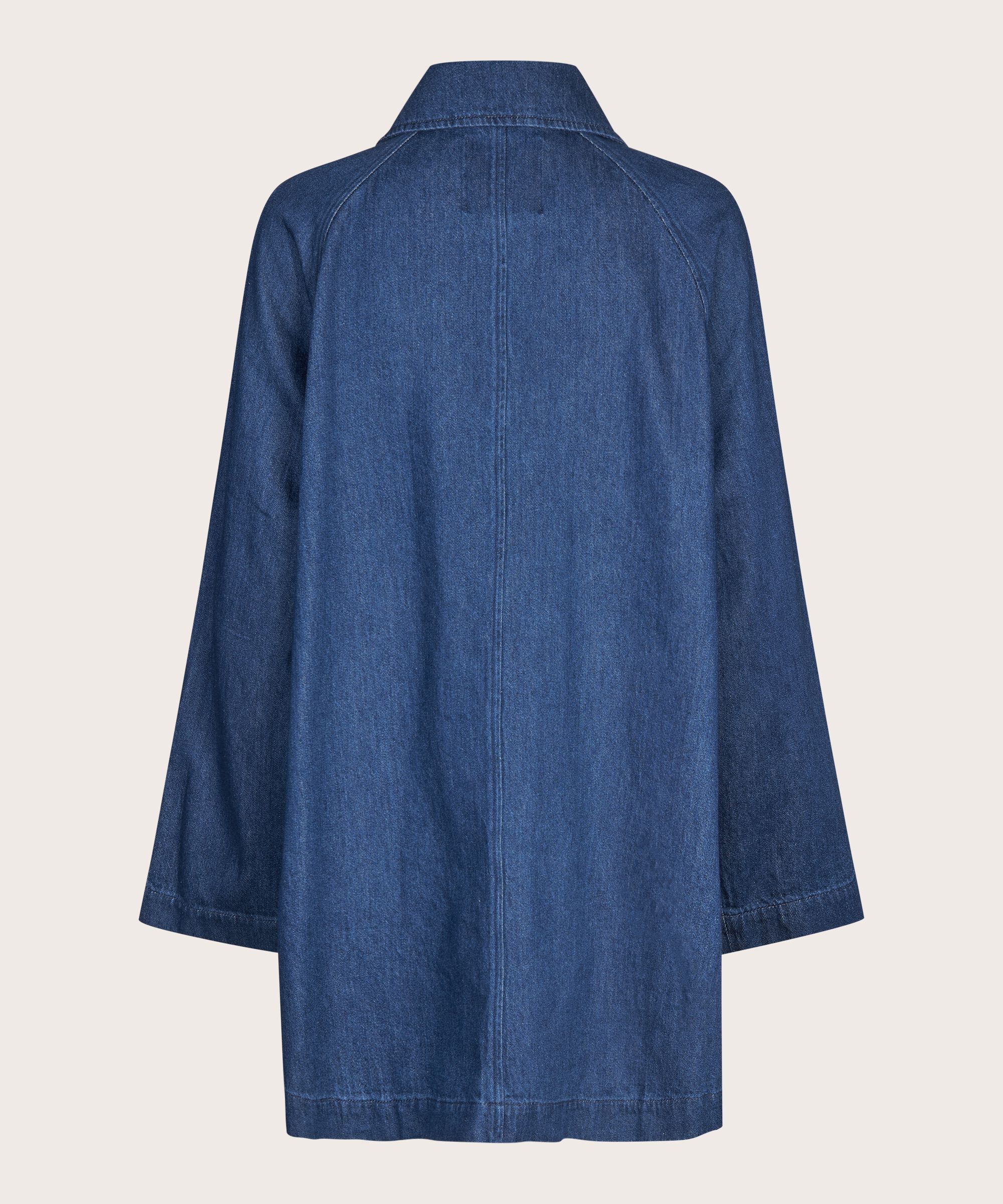 veste en jean non doublée avec fermeture boutonnée, Dark Denim