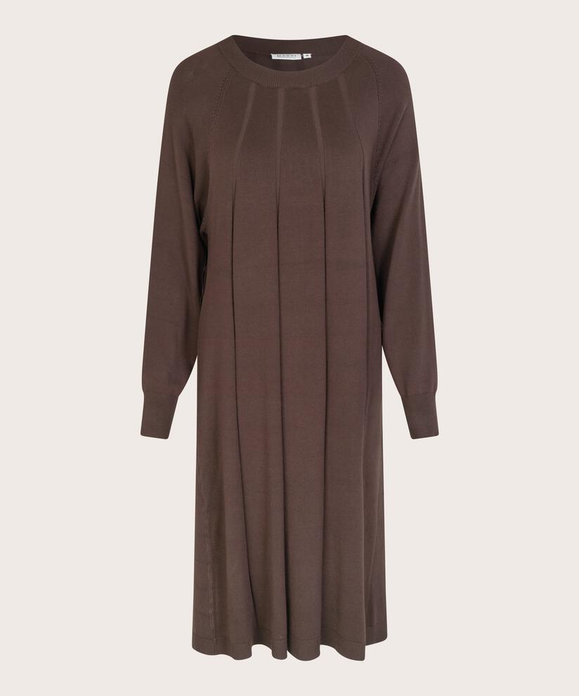 robe en maille fine à manches longues, Coffee Bean