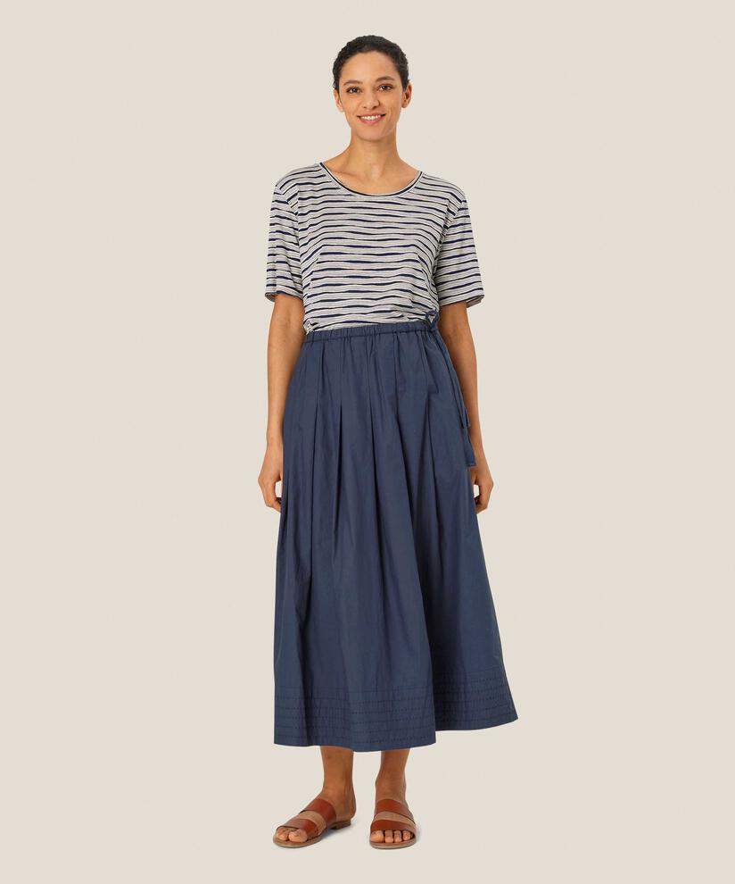 jupe en coton avec taille élastique et poches fendues, Mood Indigo