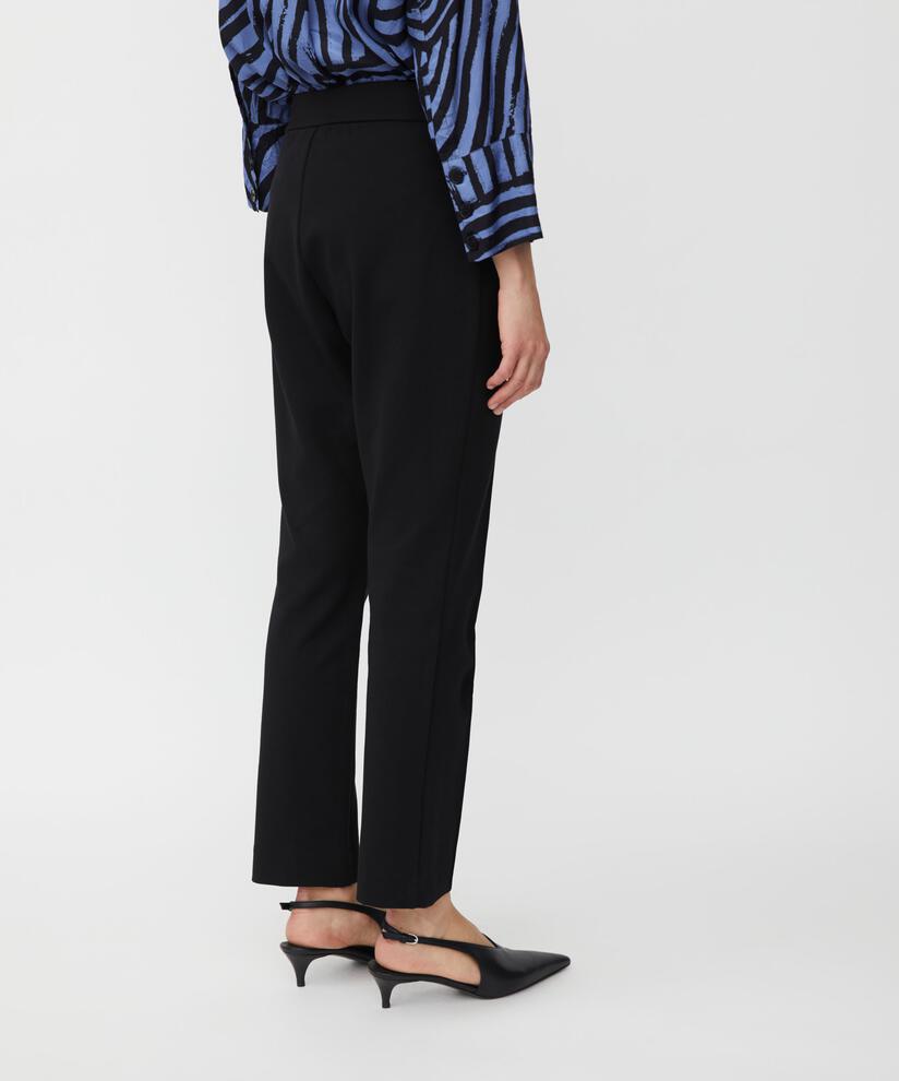 leggings en jersey épais avec plis de pression cousus, Black