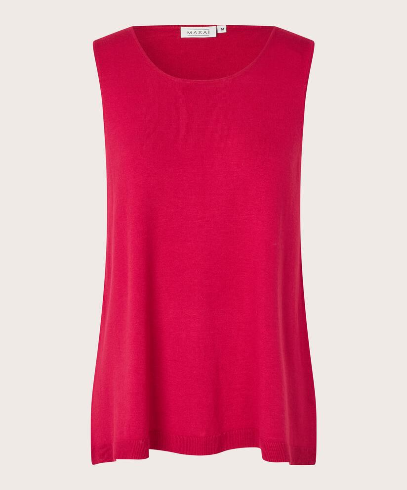 Top sans manches en maille fine, Persian Red