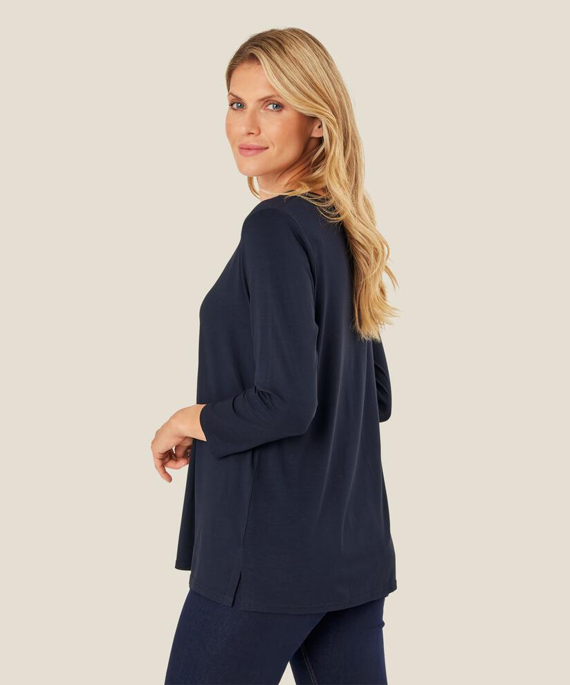 Top En Jersey Á Col Rond, Navy