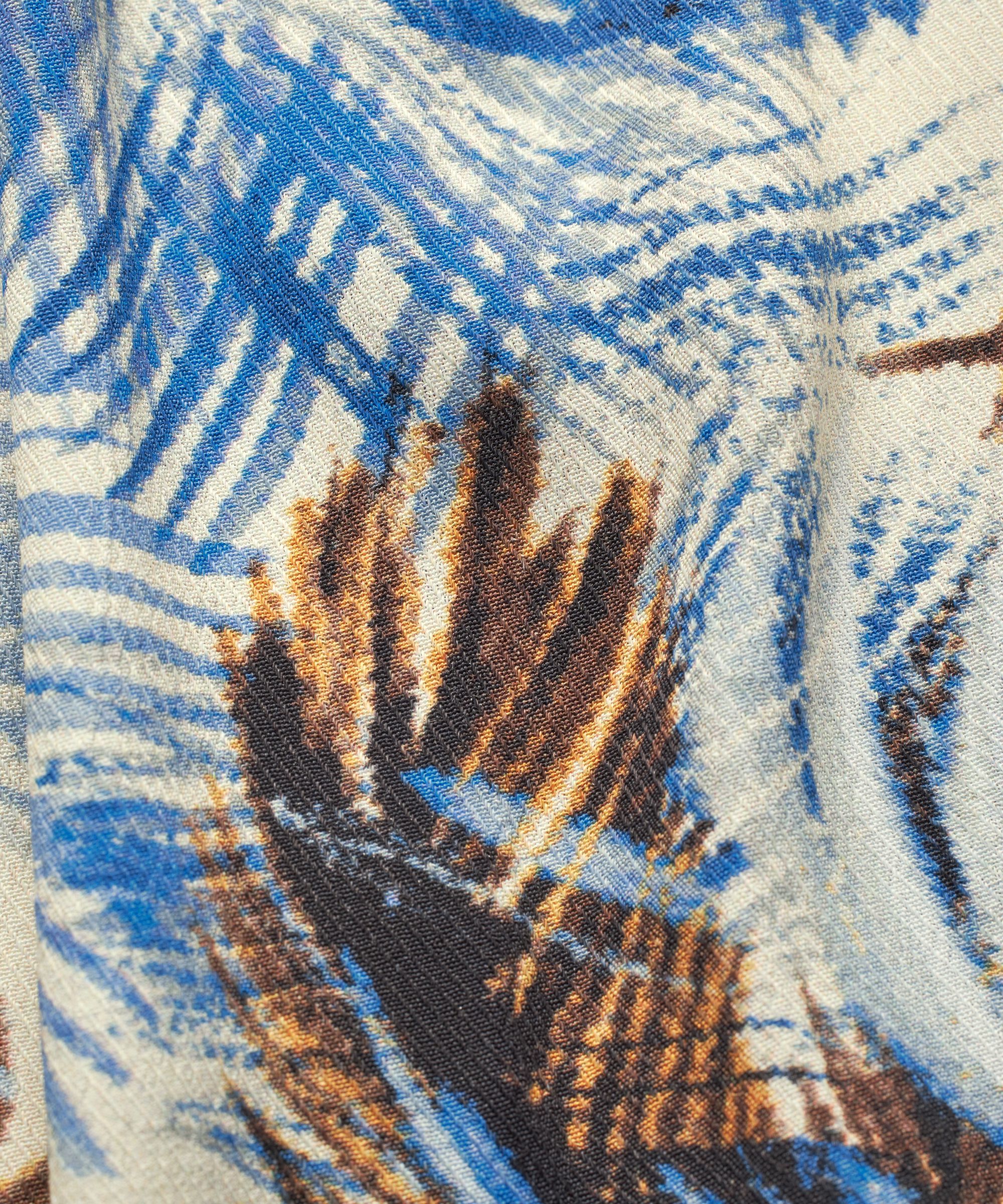 tunique en viscose imprimée avec col en V et fentes latérales, Della Blue