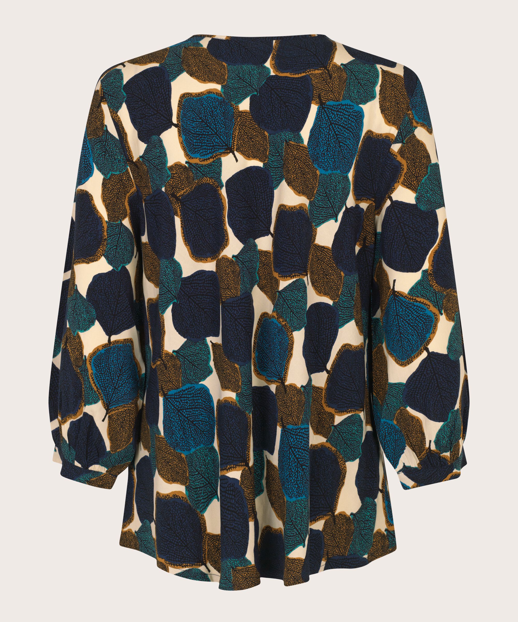 Blouse En Viscose Imprimée À Col V, Chipmunk