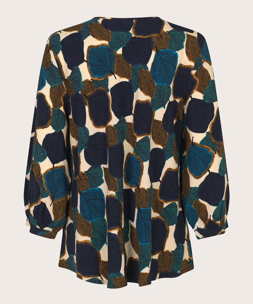 Blouse En Viscose Imprimée À Col V, Chipmunk