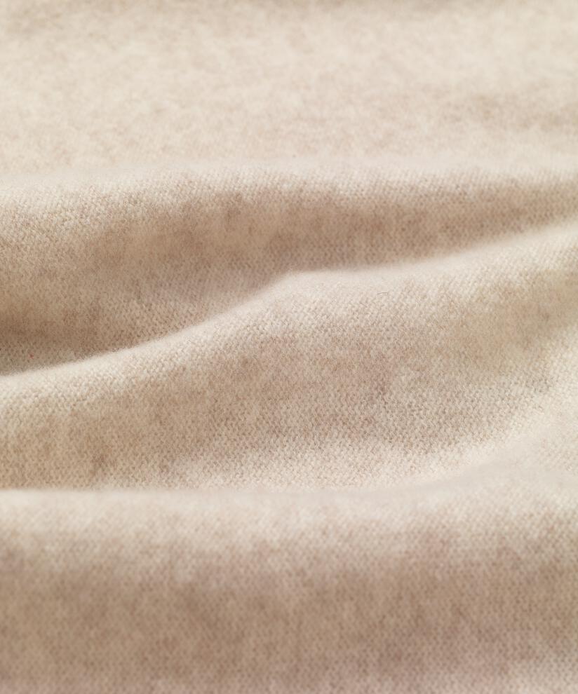 top en laine tricoté avec poches décoratives, L beige mel