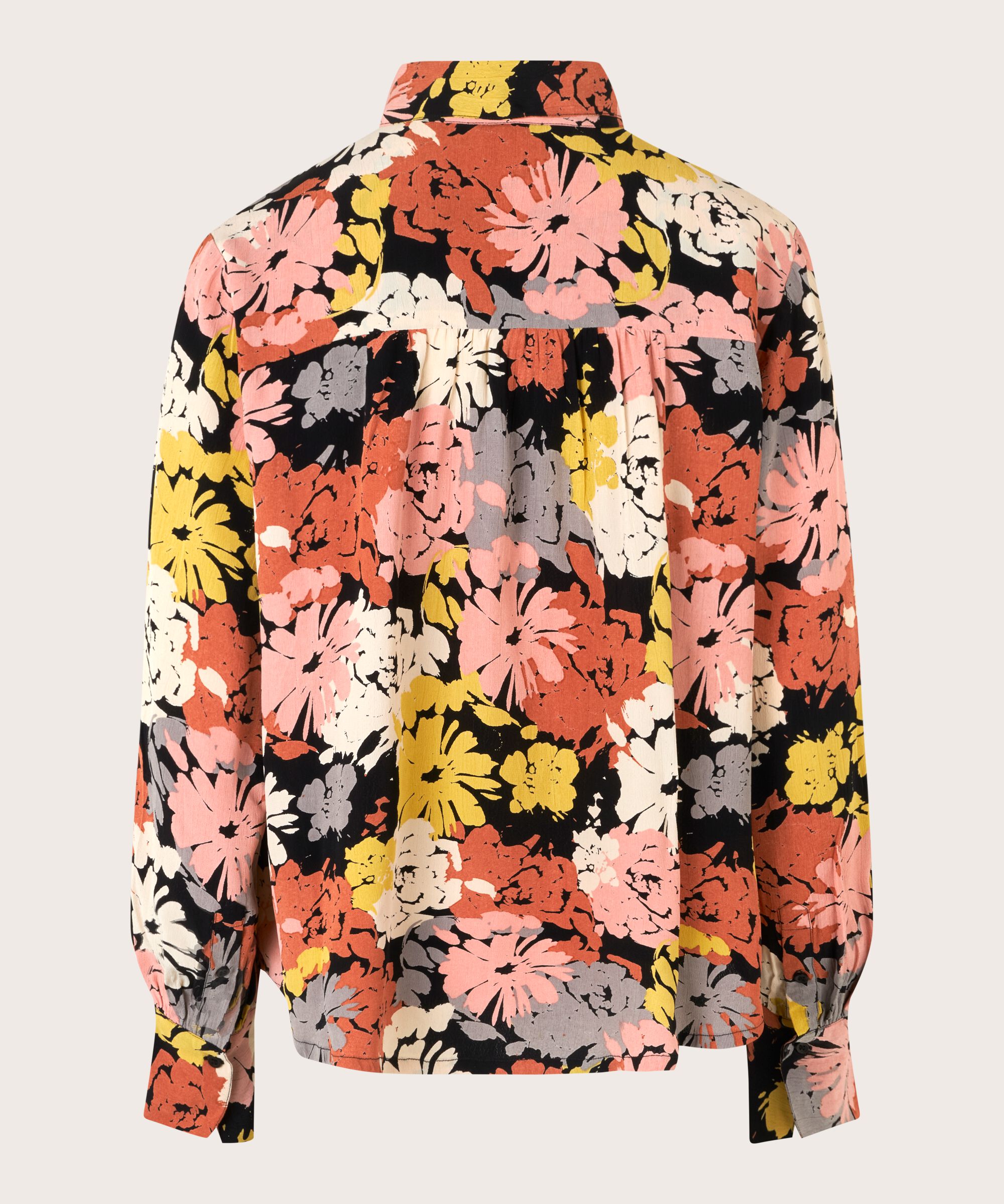 chemise en viscose à imprimé fleuri, Oil Yellow