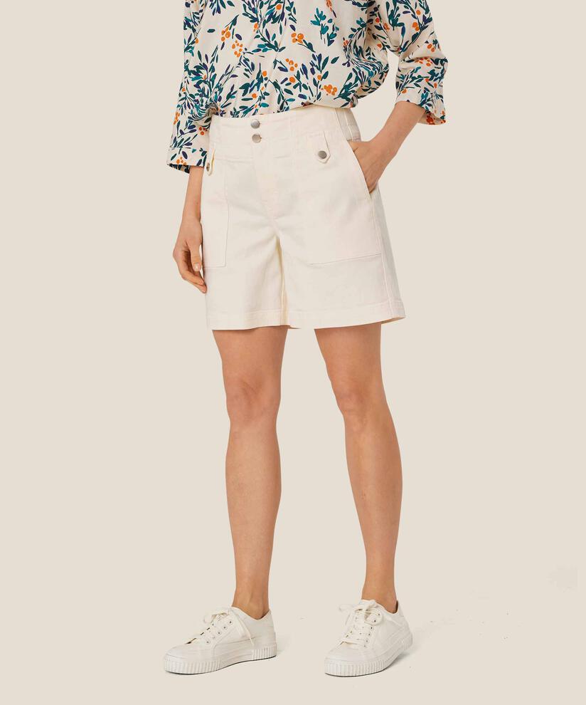 short en jean taille haute avec détails boutons, Jet Stream
