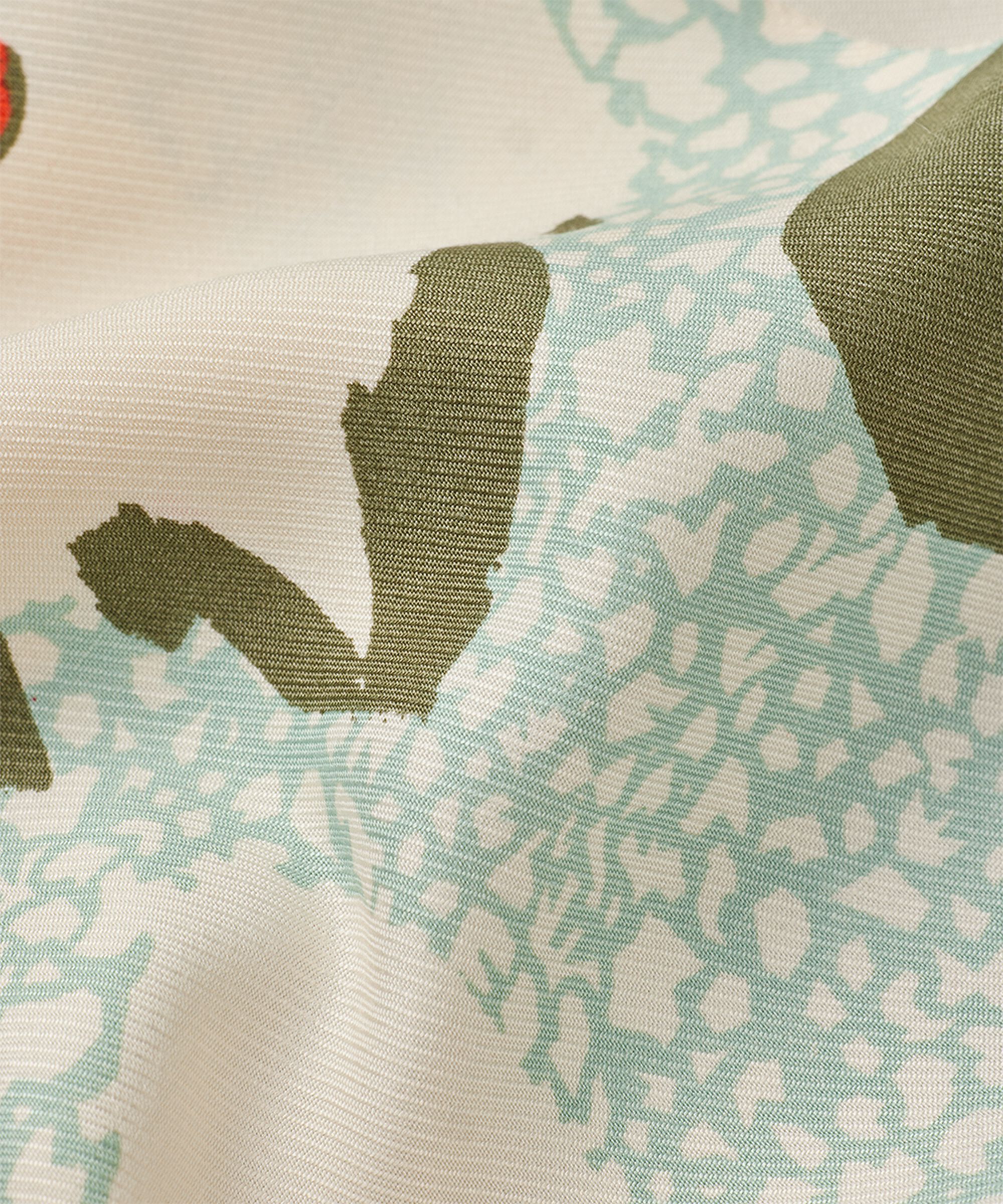 écharpe en viscose imprimée, Frosty Green