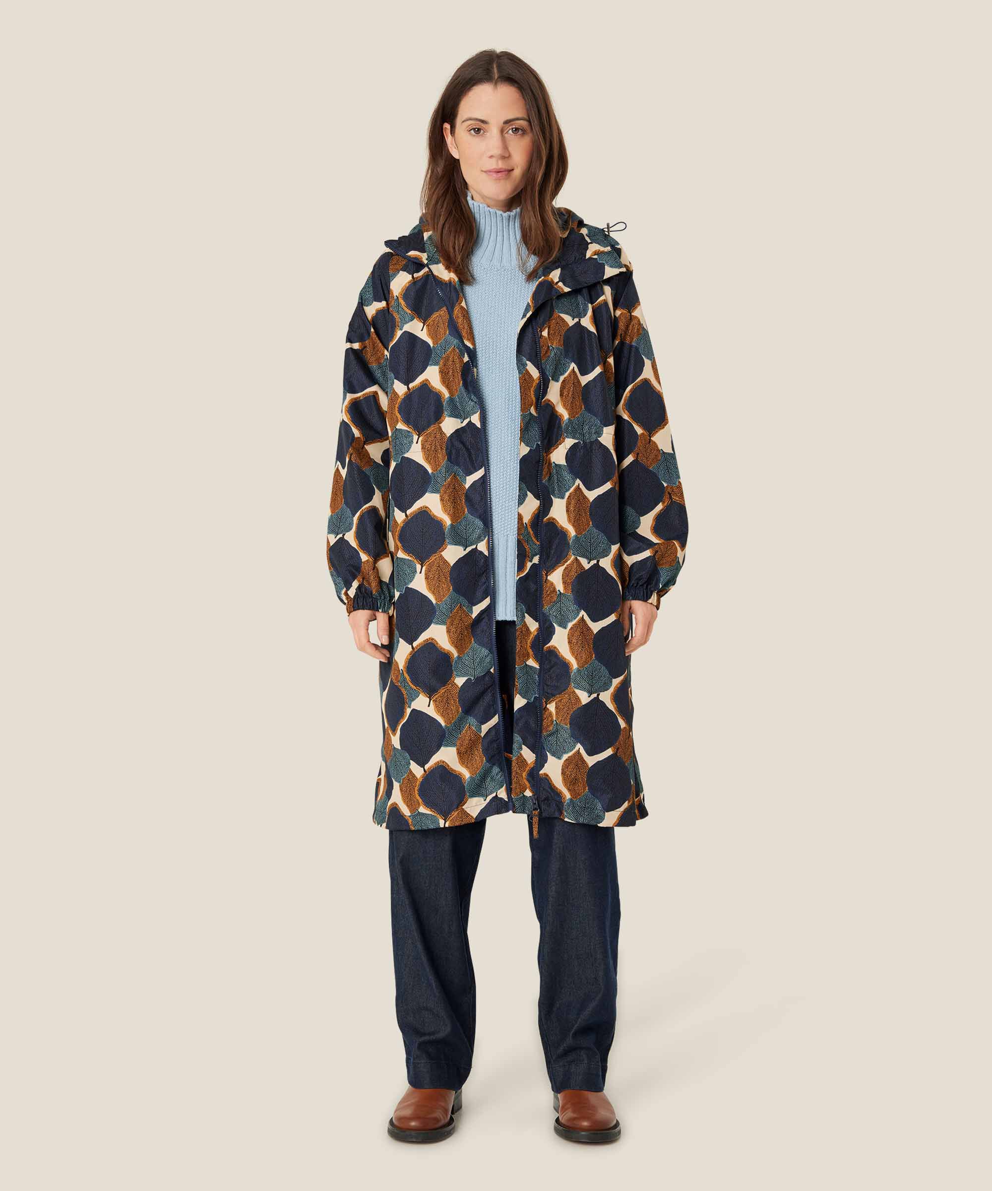 imperméable à motifs avec capuche, Moonlit Ocean