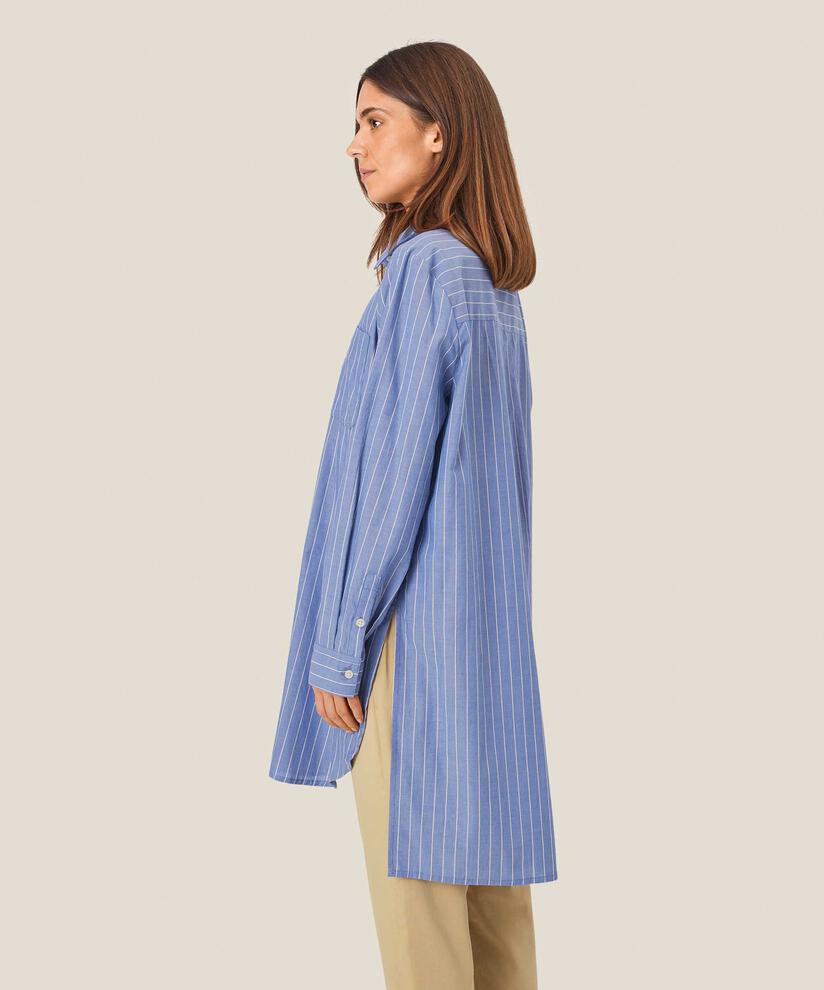 chemise en coton rayé avec dos plus long, Sargasso Sea