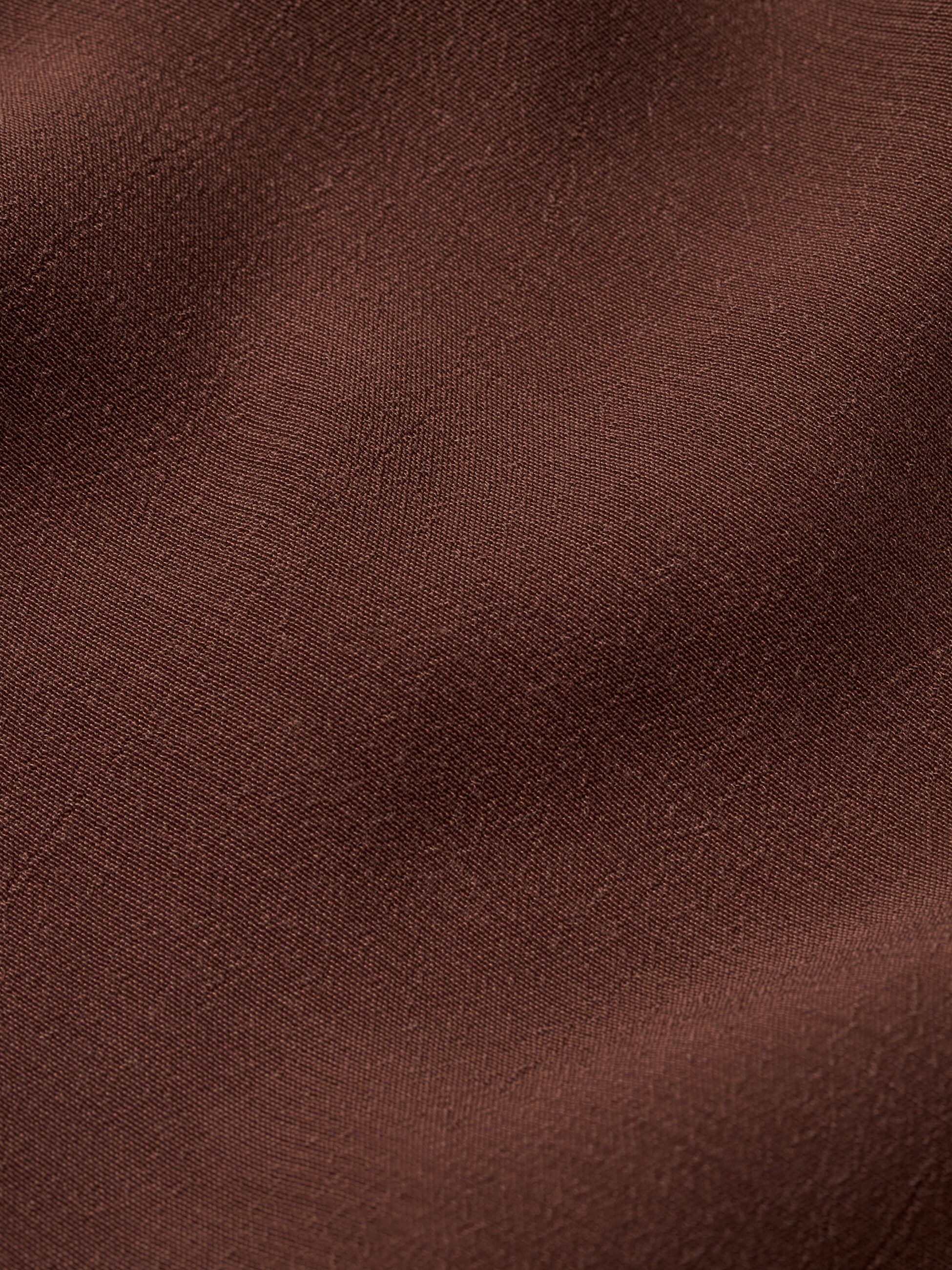 Robe en viscose &agrave; manches courtes et col en V, Sh. Chocolate