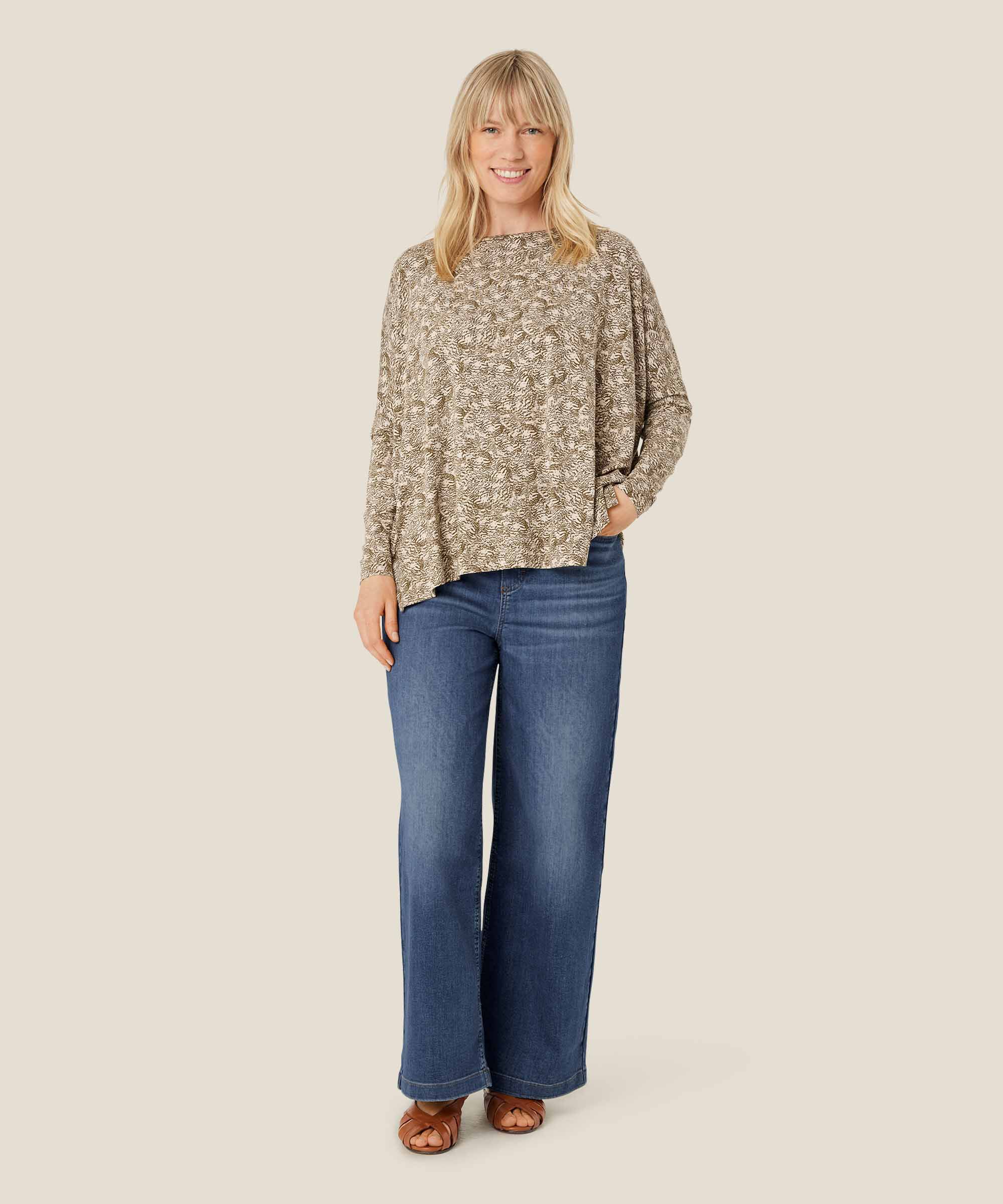 jeans avec stretch et largeur dans les jambes, Basic Denim