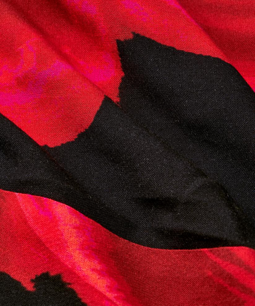 chemise en viscose imprimée avec fente latérale, Haute Red