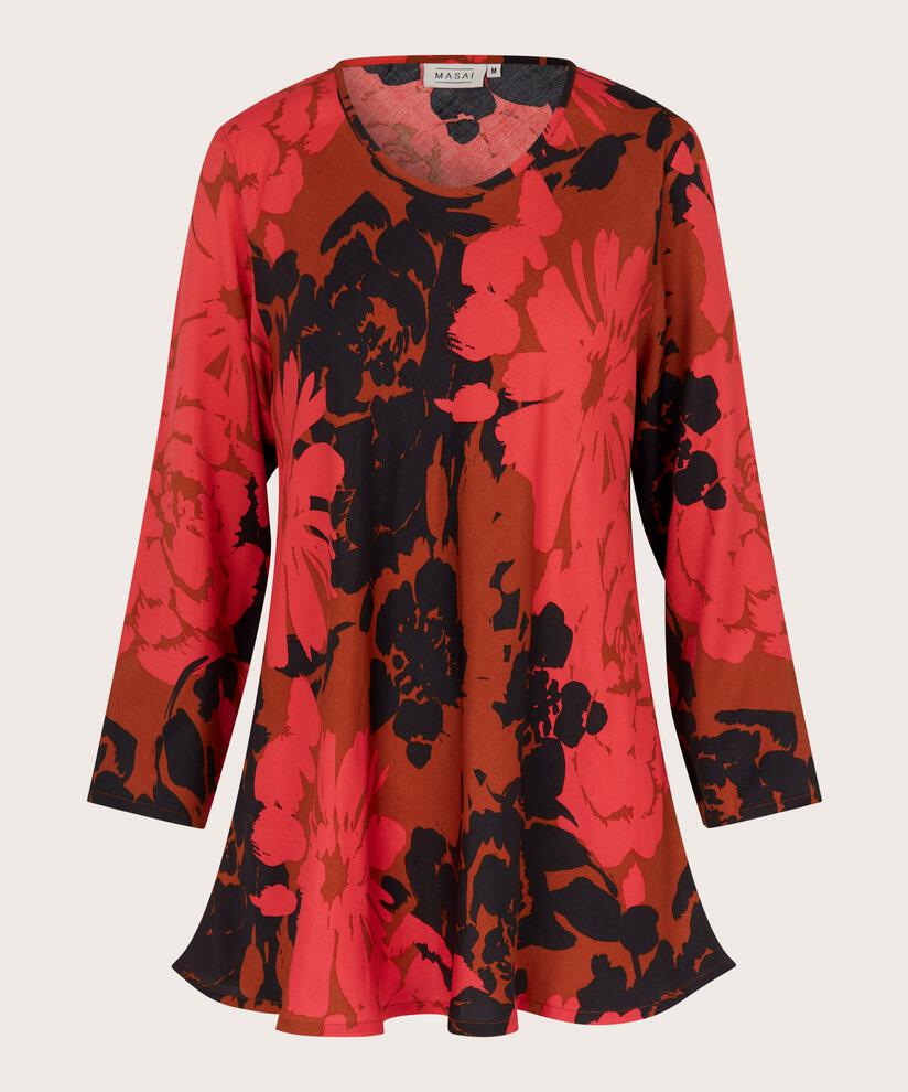 blouse en viscose à col v et manches 3/4, Picante