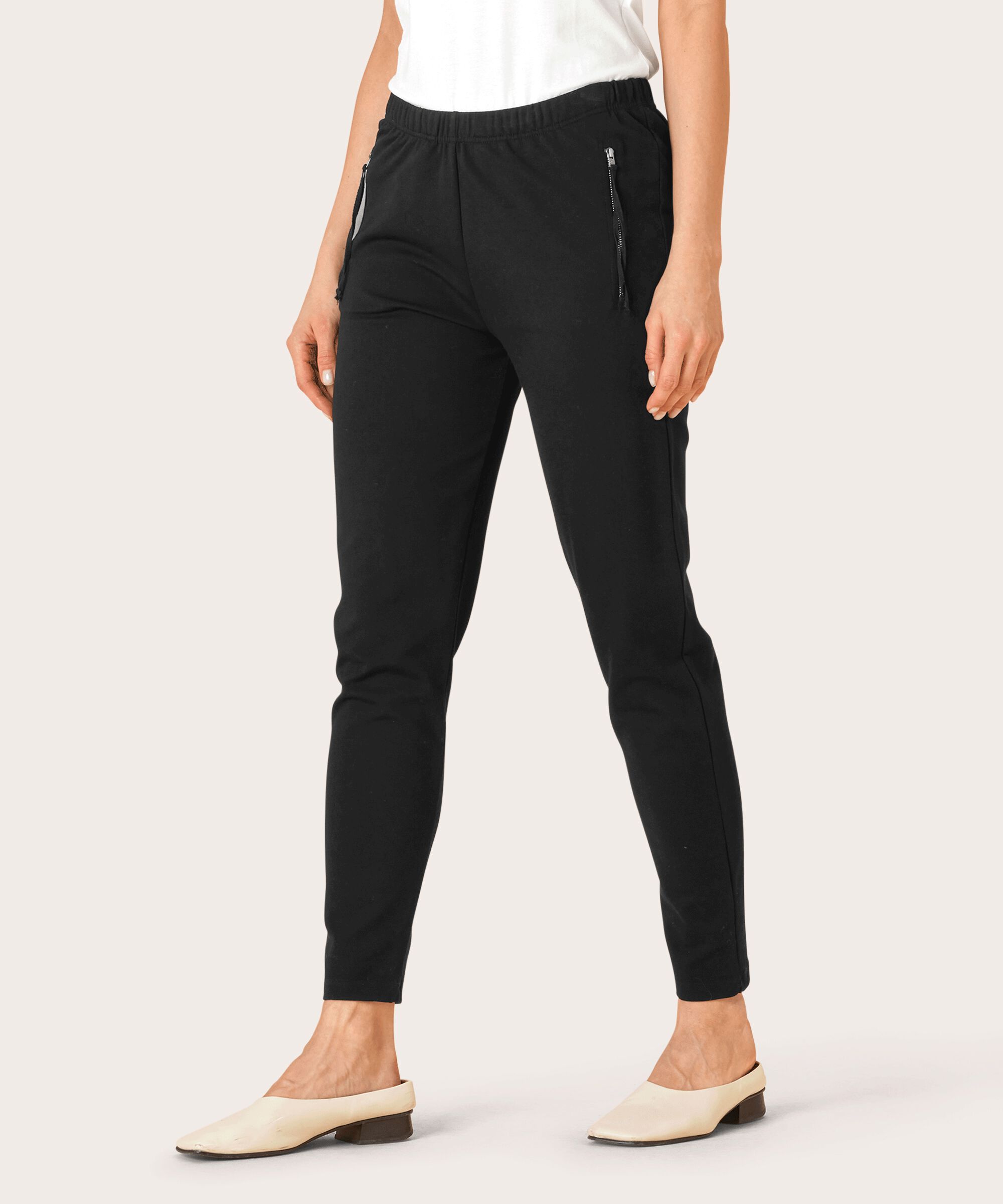 pantalon en jersey avec taille élastique, Black